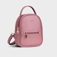 Balo Yuumy ( Thời trang nữ mini phối khóa - Balo da YBA25HR ) màu hồng ruốc