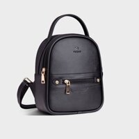 Balo Yuumy ( Thời trang nữ mini phối khóa - Balo da  YBA25D ) màu đen