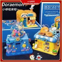 BALODY Doremon Xoắn Trứng Nhà Khối Xây Dựng Quan Điểm Phố Khối Xây Dựng Xếp Hình Lắp Ráp Đồ Chơi Mặt Dây Chuyền Cô Gái Quà Tặng Sinh Nhật