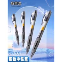 Bấm Bút gel 0,38mm học sinh dùng Ngòi bút siêu mịn dùng bút mực lớn mực nước đen dung tích lớn