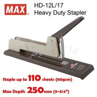 Bấm kim dài Max Stapler HD 12L/17 - Dập ghim đại 12L17 bấm giữa 100 150 tờ giấy A3