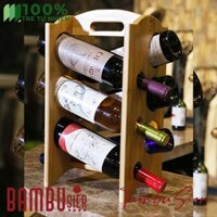 ✉✙[BAMBOO] Giá để rượu vang gỗ tre tự nhiên - Kệ bằng cao cấp [MASSETO]