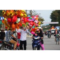 Bán 100 quả bóng thú con vật nilong kèm que cài