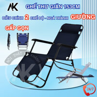 Bản 153cm - Thảm màu Ghi | Ghế thư giãn gấp gọn ngả thành giường | Ghế gấp gọn