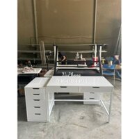 bàn 2 hộc thiết kế kèm tủ ikea