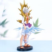 Bản 28cm Box Nhựa Hộp bóng kính - Mô hình OnePiece- Luffy Gear 5 Nika trắng vòng vàng Cao 28cm bản có vũ khí cầm tay