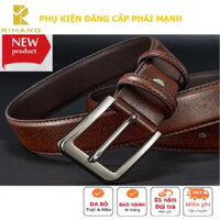 (Bản 3,3cm- Trẻ trung)- Dây Thắt lưng Nam HÀNG HIỆU Nhập khẩu Cao Cấp- DA BÒ THẬT 100%- Bảo hành 60 tháng
