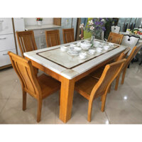 BÀN ĂN 1M6 VÀ 6 GHẾ - GIẢM GIÁ 40% - HỖ TRỢ LẮP RÁP nội thành HCM