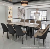 Bàn Ăn 2m Mặt Đá 10 Người 2765S – Bàn Ăn Gia Đình Giá Tốt