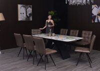 Bàn Ăn 2m Mặt Đá Phong Cách Ý LKT1030-20