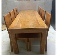Bàn ăn 8 ghế gỗ gõ BA140