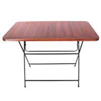 Bàn ăn, bàn cafe ngoài trời 60x100cm gấp gọn mặt gỗ chân sắt cao sơn tĩnh điện đẹp hiện đại Bàn Fansipan Patio 04