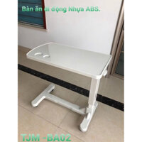 Bàn ăn di động đa năng TJM-BA02 Nhựa Cao Cấp- Gấp gọn, chỉnh chiều cao tiện lợi