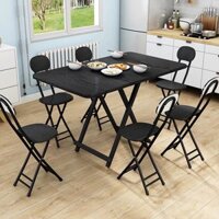 Bàn ăn gấp gọn thông minh, bộ bàn ghế ăn gỗ 2 ghế 4 ghế hoặc 6 ghế kích thước 120x60x75cm