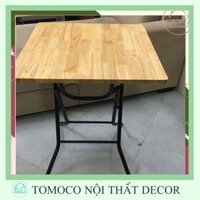 bàn ăn gỗ cao su nguyên chất giá rẻ đẹp kích thước 60*80*70