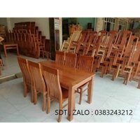 bàn ăn gỗ sồi mặt liền