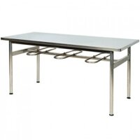 Bàn ăn inox 1m4 chân tròn BA04I14