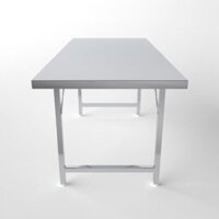 Bàn ăn inox công nhân gấp gọn rộng 80cm dài 1m8 - Nội Thất Phan Gia