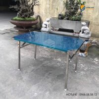 Bàn ăn inox gấp gọn 70x1m2 BG01