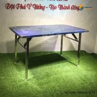 Bàn ăn inox gấp gọn 80x1m3 BG02