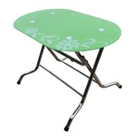 Bàn ăn inox mặt kính cường lực BK712