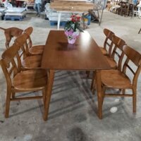 BÀN ĂN MANGO GỖ - BÀN ĂN 6 GHẾ GỖ TỰ NHIÊN, BÀN ĂN CƠM 4 GHẾ CHUNG CƯ - BH 12 THÁNG - NỘI THẤT NGỌC MAI