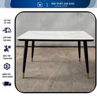 Bàn ăn mặt đá ceramic chân côn - Bàn ăn nhập khẩu 1m2, 1m4, 1m6, 1m8 ( có giao hỏa tốc)