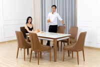 Bàn ăn mặt đá Marble mã V216