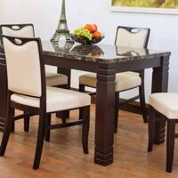 Bàn ăn mặt gỗ vân đá Buck 1m2-1m6