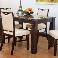 Bàn ăn mặt gỗ vân đá Buck 1m2-1m6