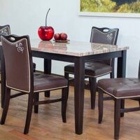 Bàn ăn mặt gỗ vân đá Cecil 1m2-1m6