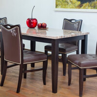 Bàn ăn mặt gỗ vân đá Cecil 1m2-1m6