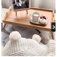 Bàn ăn mini gỗ chân gấp Hàn Quốc, bàn để laptop, học bài