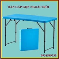 Bàn ăn thông minh – bàn gấp chân sắt gấp gọn phù hợp đi dã ngoại, đi cắm trại (không kèm ghế) đủ màu sắc