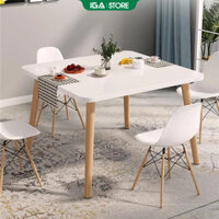 Bàn ăn thông minh IGA chân gỗ sồi phong cách bắc âu _ GP192