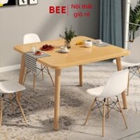 Bàn ăn thông minh IGA chân gỗ sồi phong cách bắc âu - GP181 / GP192