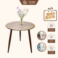 Bàn ăn tròn, bàn tròn ăn cơm gia đình, bàn trà gỗ tròn, bàn ăn Gỗ Xinh chân cao gỗ tự nhiên chắc chắn, chịu tải,cao 72cm