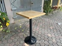 Bàn bar chân trụ đế tròn mặt cao su vuông BBA66