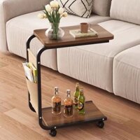 Bàn Bên Bàn Trà Nhỏ Bàn Ghế Sofa Phòng Khách Có Thể Tháo Rời Bàn Bên Bàn Góc Bàn Trà Mini Ròng Rọc Bàn Bên Đầu Giường Ph