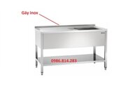 Bàn bếp inox có 1 chậu rửa – gia công theo nhu cầu khách hàng