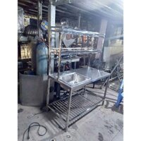 BÀN BẾP INOX R60XD110XC155CM CÓ CHẬU RỬA, VÒI VÀ ĐẦY ĐỦ PHỤ KIỆN