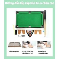 Bàn bi a mini bằng gỗ, Bàn Bida cỡ lớn Table Top Pool Table TTP-69 70x40cm Đồ chơi trẻ em