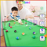 Bàn bi a mini cớ to bằng gỗ tặng kèm 2 gậy cho bé bàn bida mini trẻ em đồ chơi bi a to billiard snooker Potaland