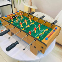 Bàn bi lắc bằng gỗ loại 6 tay cầm, bàn bida gỗ bàn bi a mini đồ chơi vận động thể thao Bingsu Toys