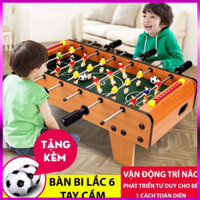Bàn bi lắc bóng đá Mini Logo Real - Barca Bằng gỗ 6 tay cầm