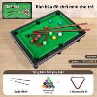 Bàn Bida Đồ Chơi Cho Bé - Bàn Bida Mini Đồ Chơi Đầy Đủ Phụ Kiện