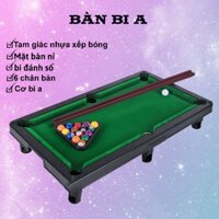 Bàn Bida Mini,Bi-a Mini [ 𝐒𝐀𝐋𝐄 𝐒𝐀̣̂𝐏 𝐒𝐀̀𝐍] cho mọi lứa tuổi,10 bi Đánh Số - Mặt bàn Nỉ không bong