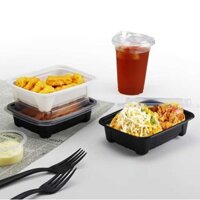 Bán Buôn 12 Oz Lò Vi Sóng Tái Sử Dụng Hình Chữ Nhật Container Hộp Ăn Trưa Dùng Một Lần Mang Đi Thực Phẩm Con