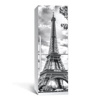 Bán Buôn 3D Châu Âu Tủ Lạnh Pháp Đôi Tháp Eiffel Đóng Băng Dán Nghệ Thuật Tủ Lạnh Cửa Bao Giấy Dán Tường Nhà Bếp Dán Tường Cửa Miếng Dán nhựa PVC Giấy Dán Tường Dây Leo