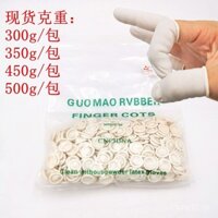 Bán buôn bao ngón tay latex không bụi, không bột, dùng một lần, bảo vệ móng tay, bao ngón tay cao su chống bụi màu trắng